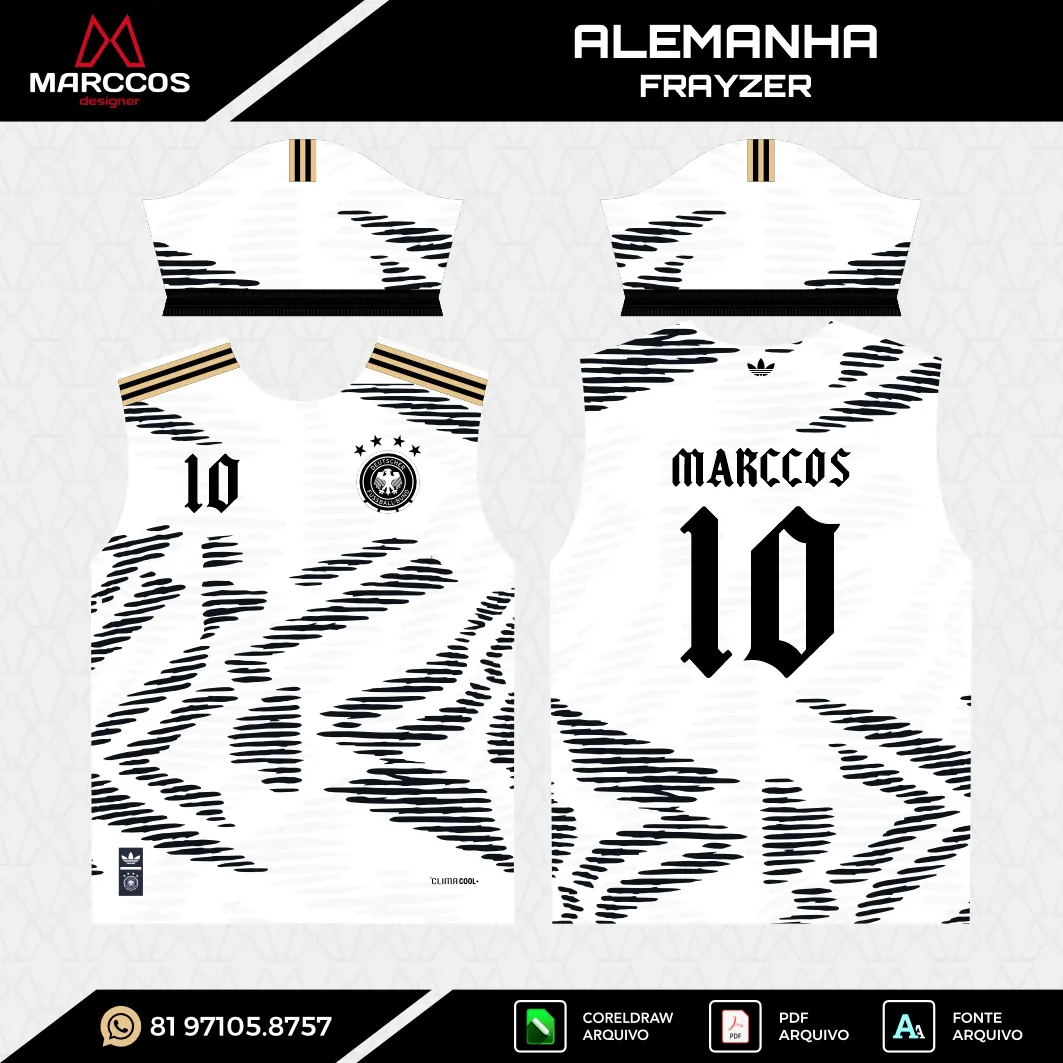Arte Vetor Camisa Alemanha Frayzer