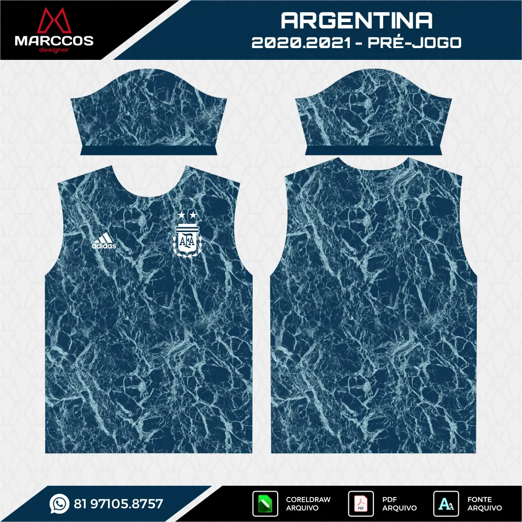 Arte Camisa Argentina Pré-Jogo 2020.2021 - Image 2