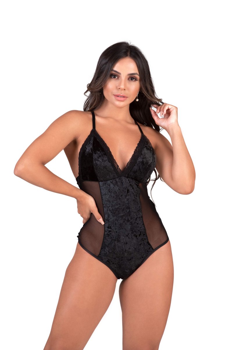 Body em veludo com tule – Safira - Image 6