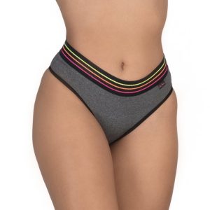 Calcinha com elástico colorido na cintura – Liliane