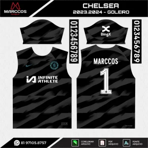 Arte Camisa Chelsea Goleiro 2023.2024