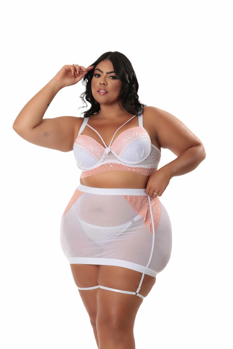 Conjunto Plus Size com Saia Fetiche – Mirella - Image 6