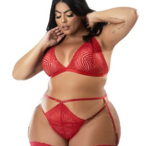 Conjunto Sexy Plus Size em Renda – Suellen