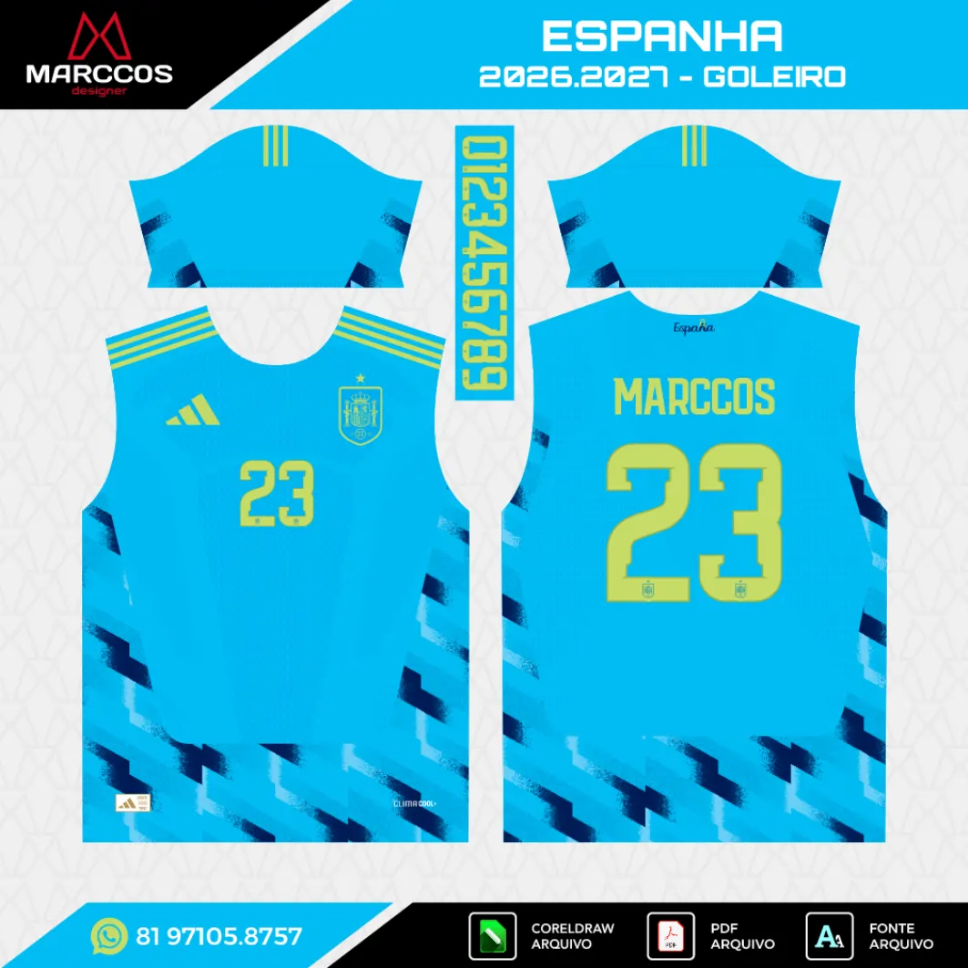 Arte Camisa Espanha Goleiro 2026.2027 - Image 2