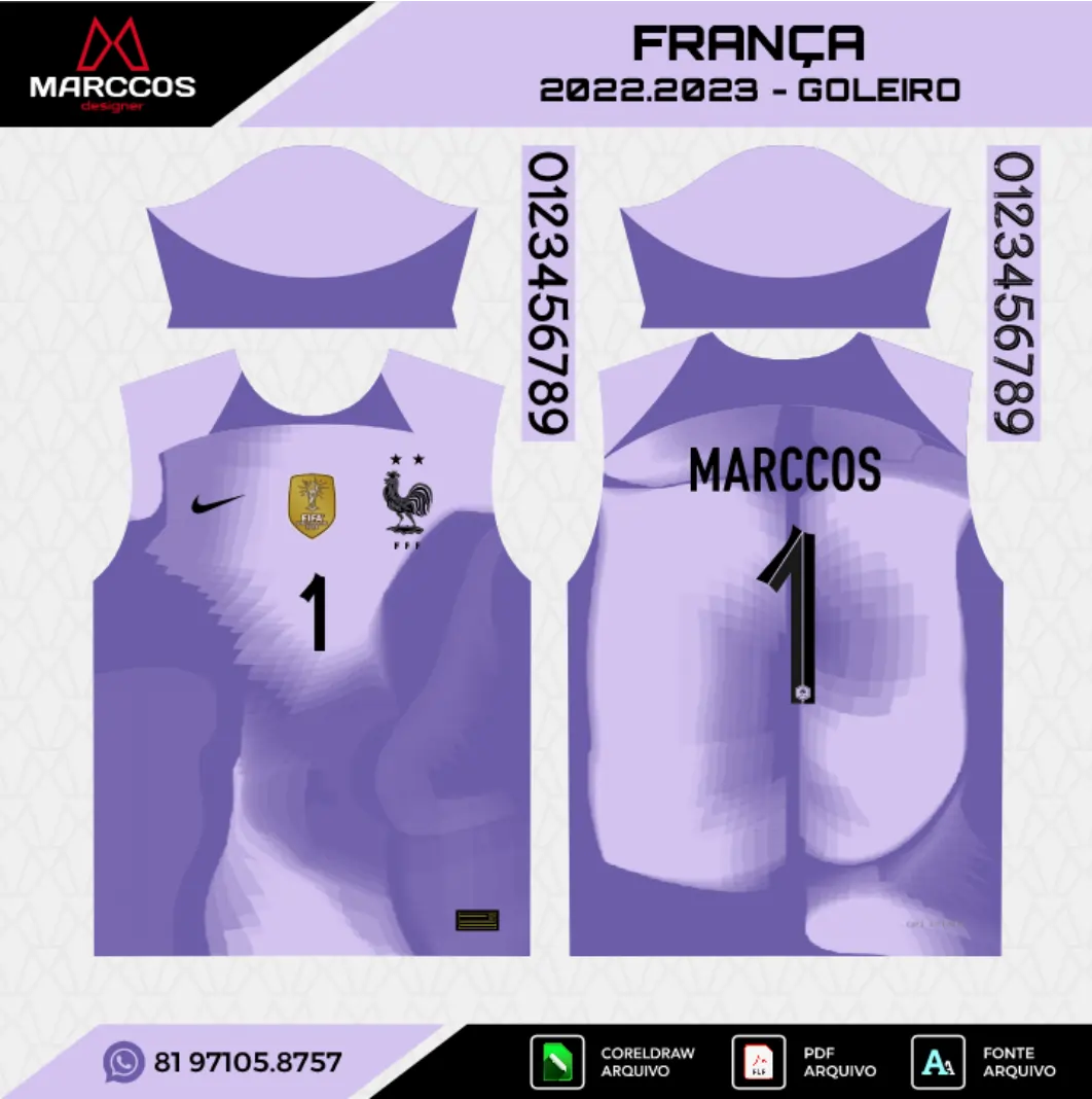 Arte Camisa França Goleiro 2022.2023 - Image 2