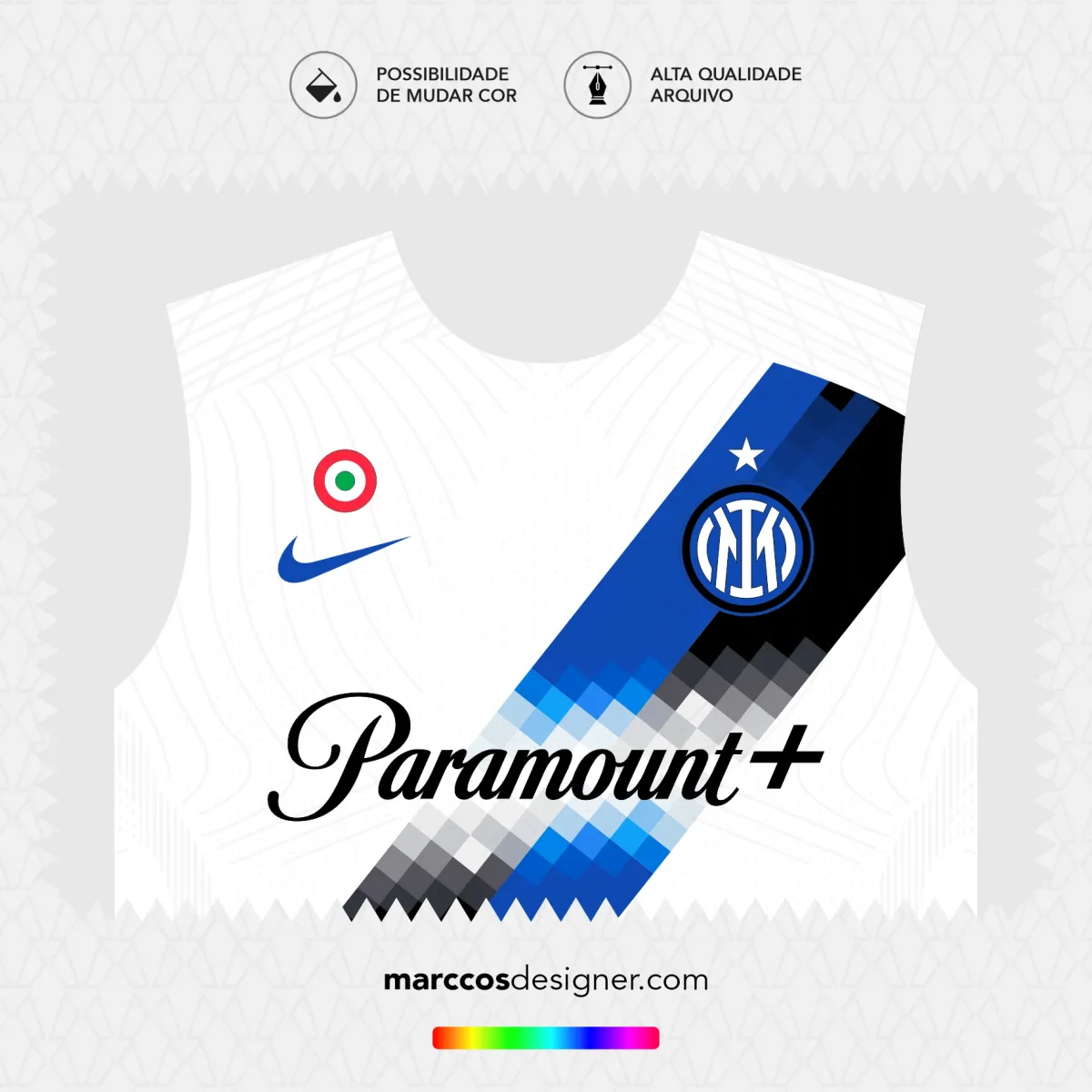 Arte Vetor Camisa Inter de Milan Reserva 2023.2024 - Image 3