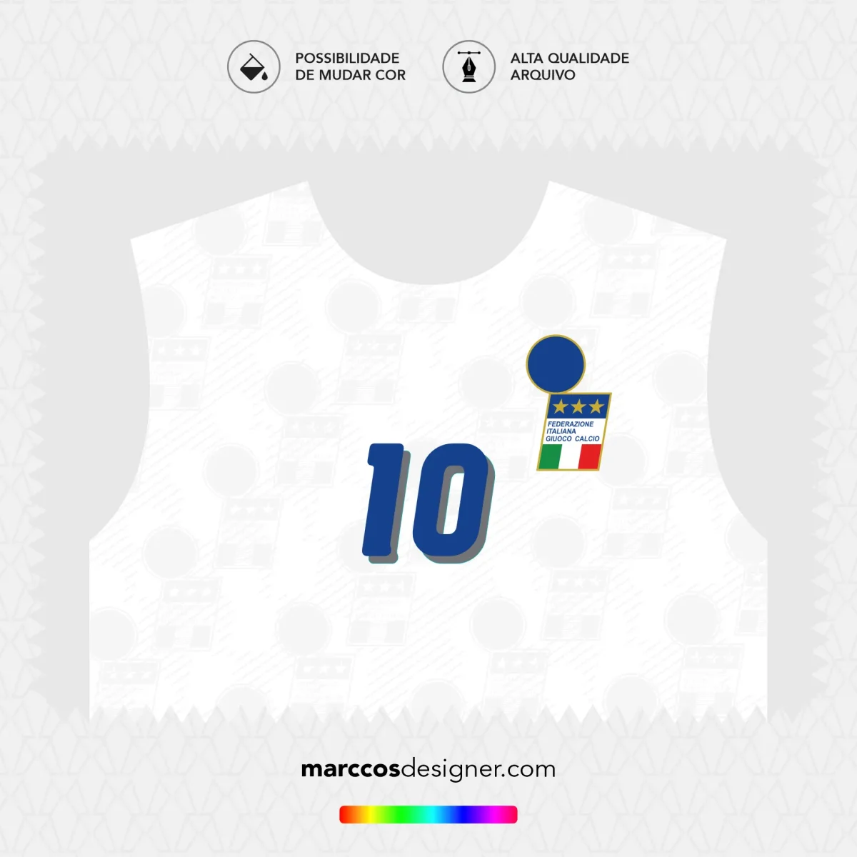 Arte Vetor Camisa Itália Reserva 1994 - Image 3