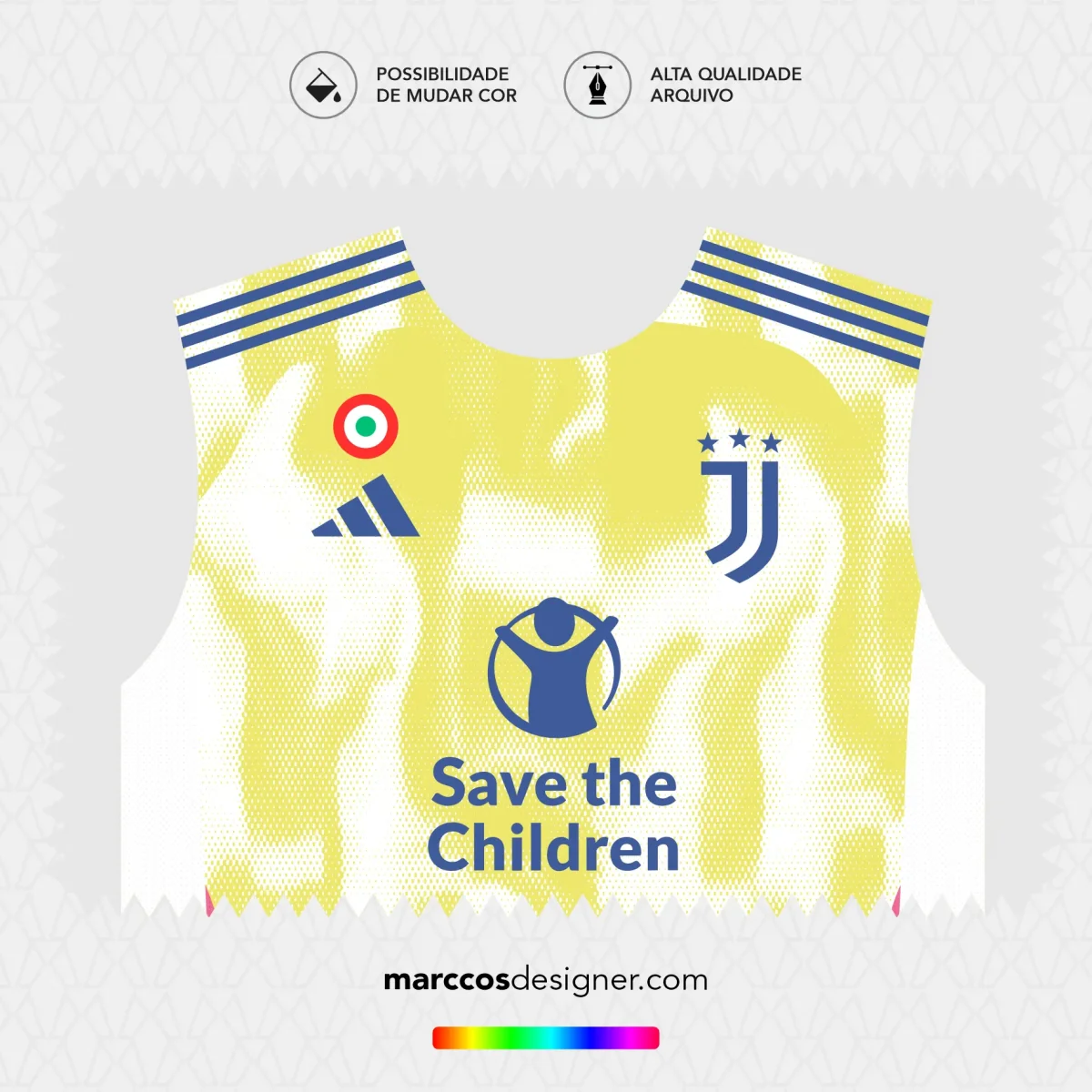 Arte Vetor Camisa Juventus Reserva 2024.2025 - Image 3