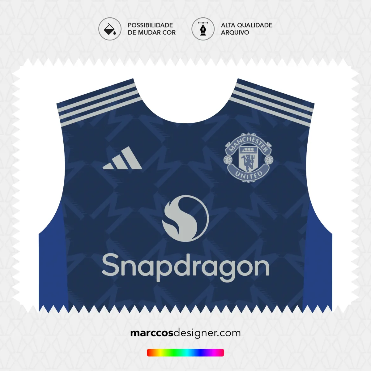 Arte Vetor Camisa Manchester United Reserva 2024.2025 - Image 3