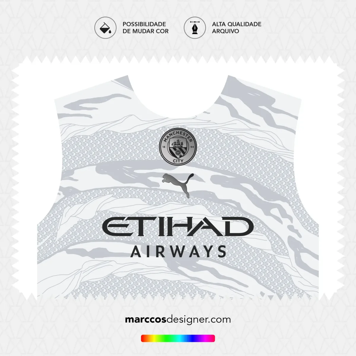 Arte Vetor Camisa Manchester City Ano Novo Chinês 2024 - Image 3
