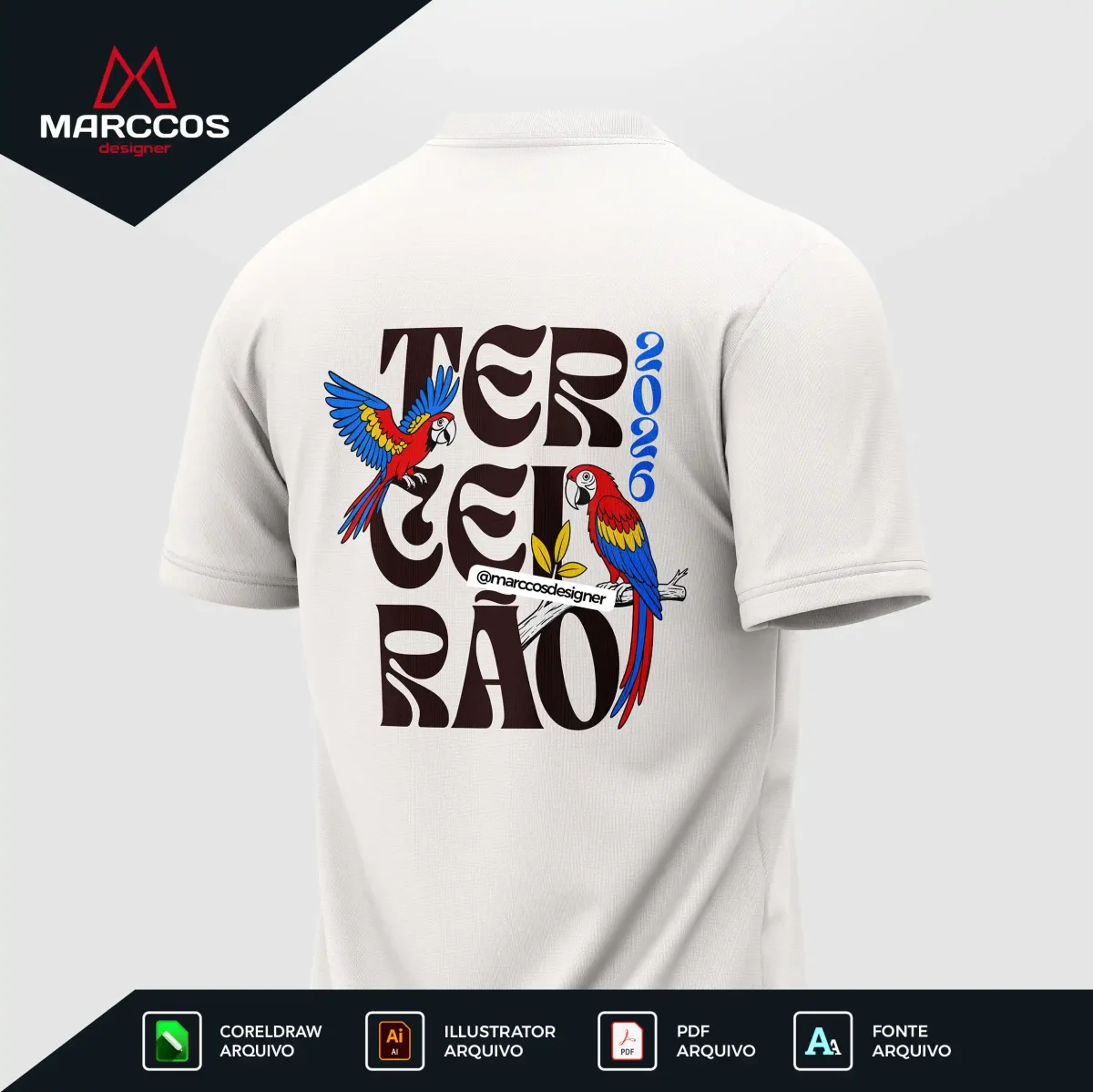 Arte Vetor Camisa Terceirão Arara – MD098 - Image 2