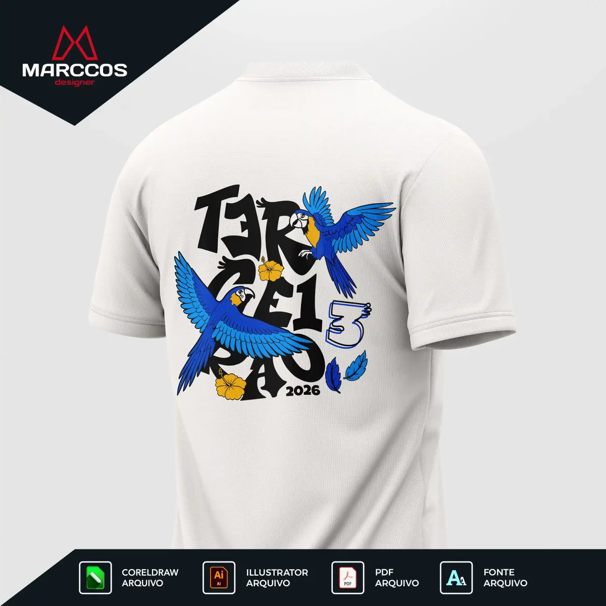 Arte Vetor Camisa Terceirão Arara – MD091 - Image 2
