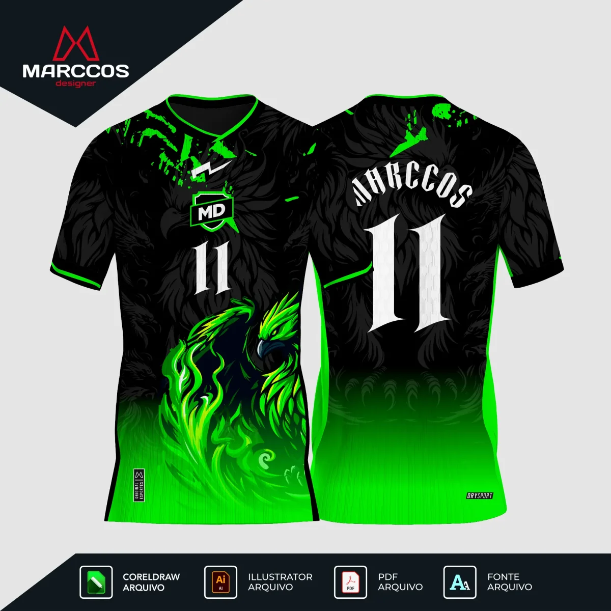 Arte Camisa Interclasse Fênix Greenfire – 0158