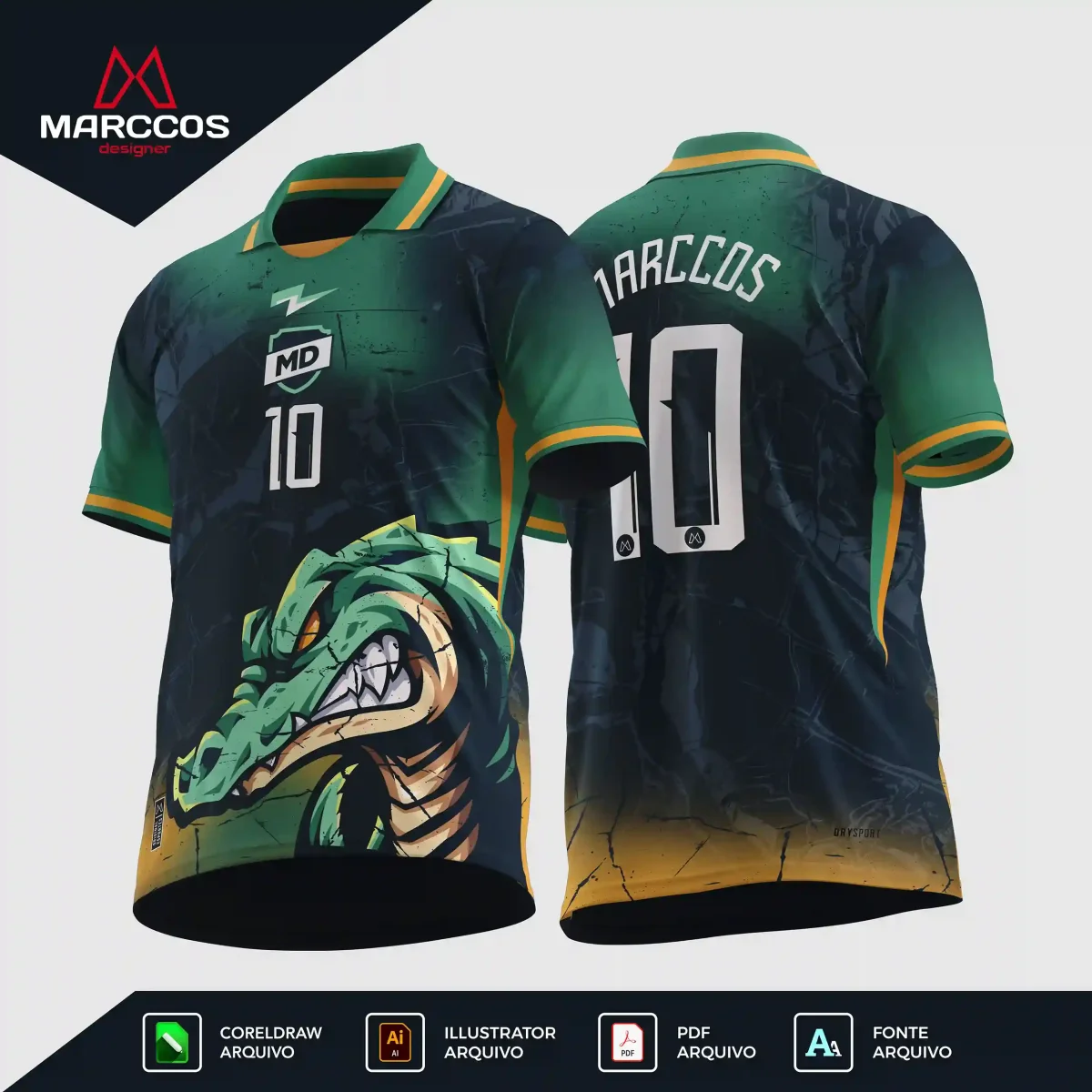 Arte Camisa Interclasse Jacaré Selvagem – 0092