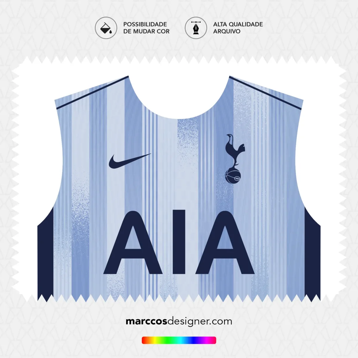 Arte Vetor Camisa Tottenham Reserva 2024.2025 - Image 3