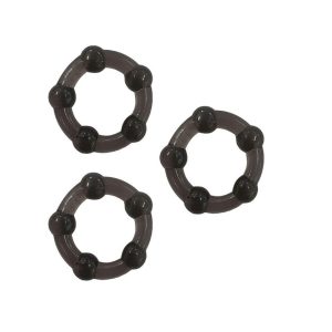 Anel Peniano de Silicone com Esferas – Kit 3 em 1