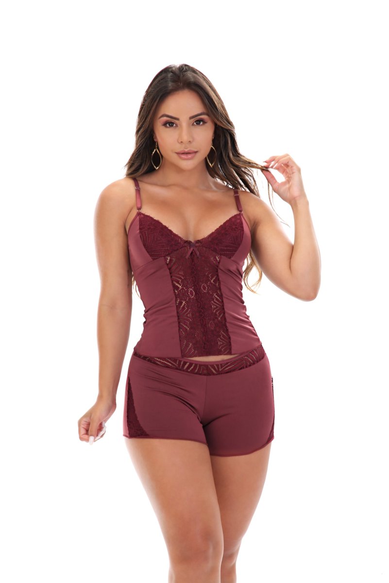 Baby doll em microfibra com renda – Lena - Image 8