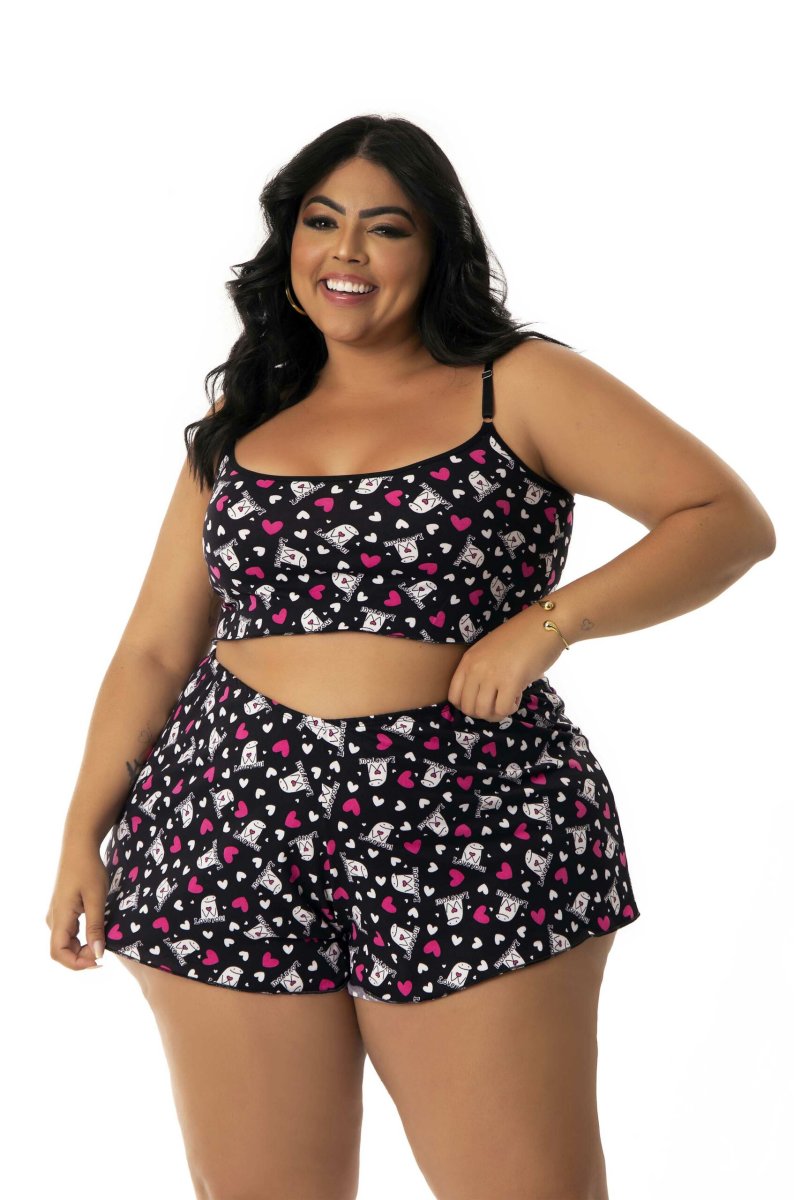 Baby Doll em Suede Estampado Plus Size – Virgínia