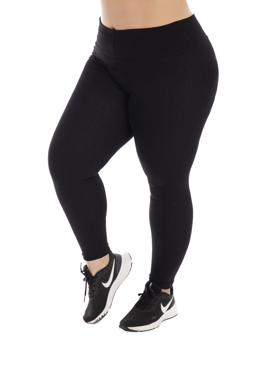 Calça Legging de Algodão Plus Size – Jéssica
