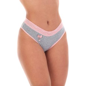 Calcinha de algodão com renda em destaque – Olivia