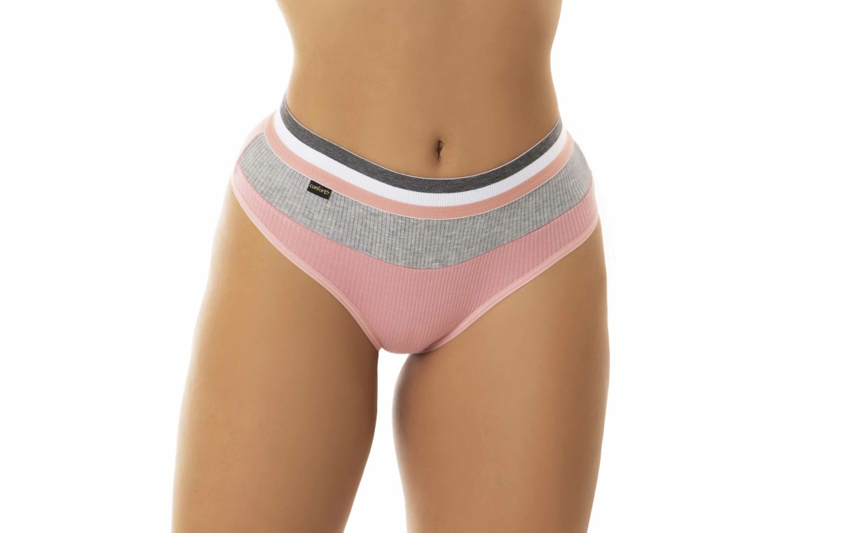 Calcinha em Suede Canelado com Elástico na Cintura – Hannah