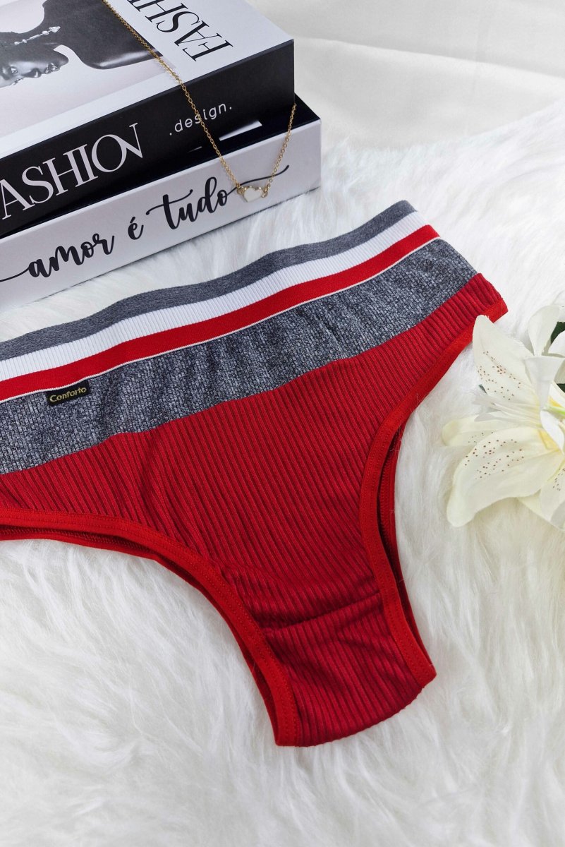 Calcinha em Suede Canelado com Elástico na Cintura – Hannah - Image 7