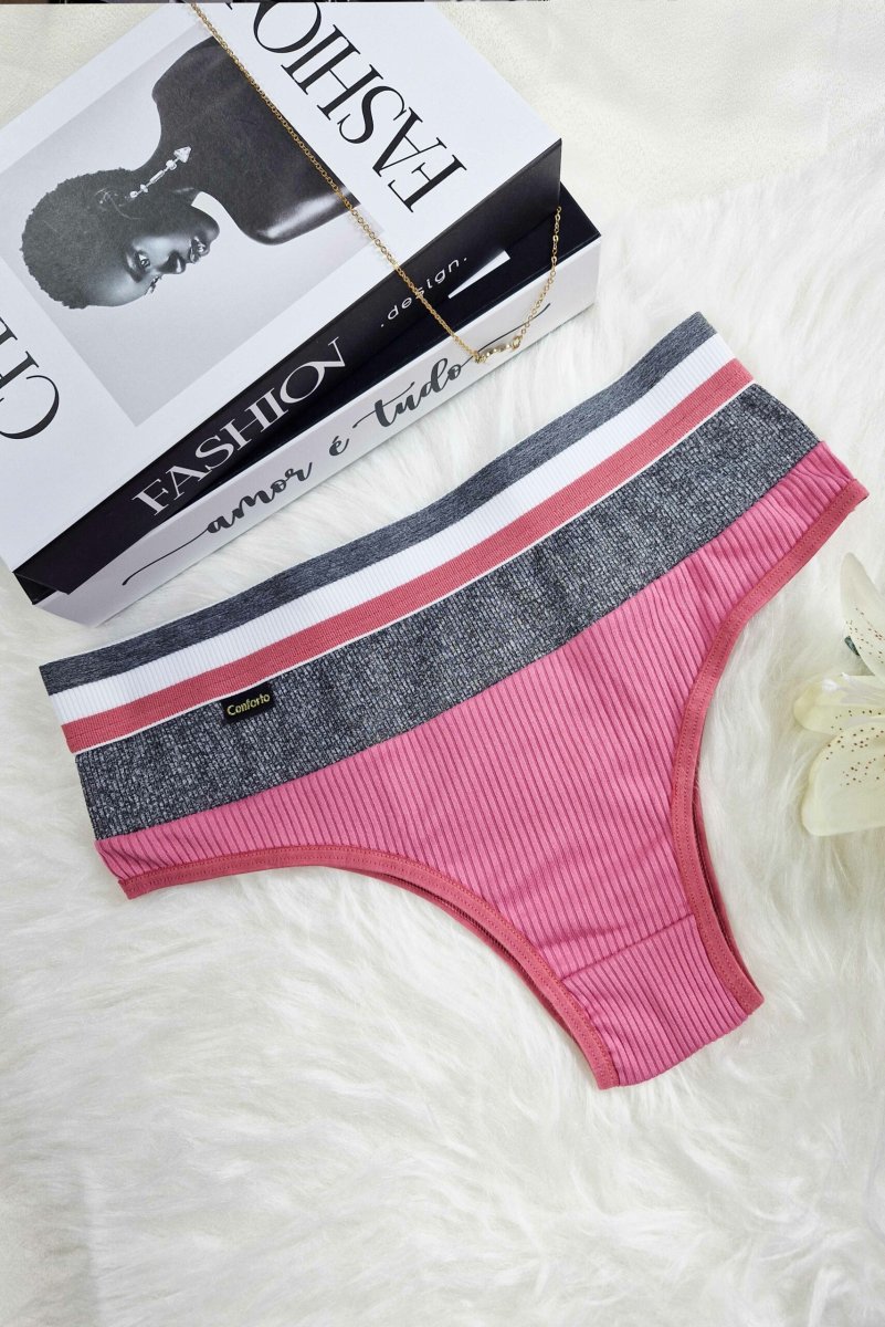 Calcinha em Suede Canelado com Elástico na Cintura – Hannah - Image 8