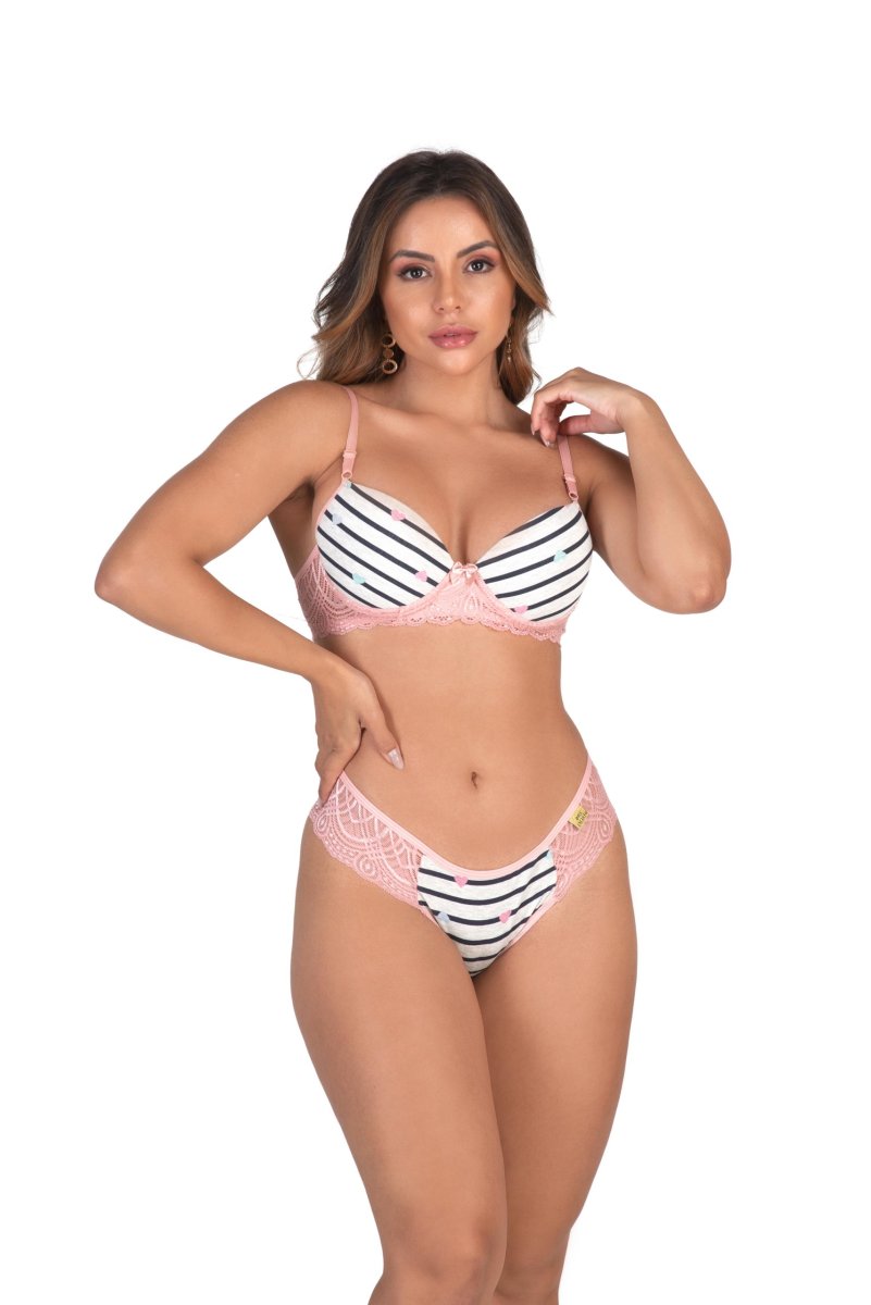Conjunto estampado e renda – Lissandra