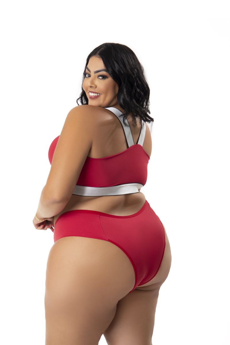 Conjunto com Bojo e Elástico Brilhoso Plus Size – Yohanna - Image 3