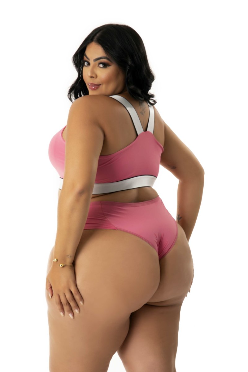 Conjunto com Bojo e Elástico Brilhoso Plus Size – Yohanna - Image 7