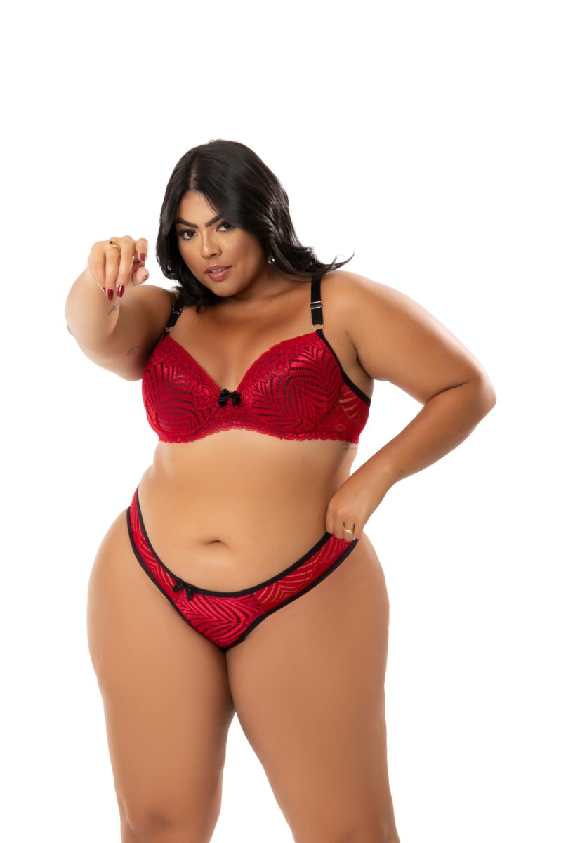 Conjunto de bojo plus size com renda – Jaqueline - Image 2