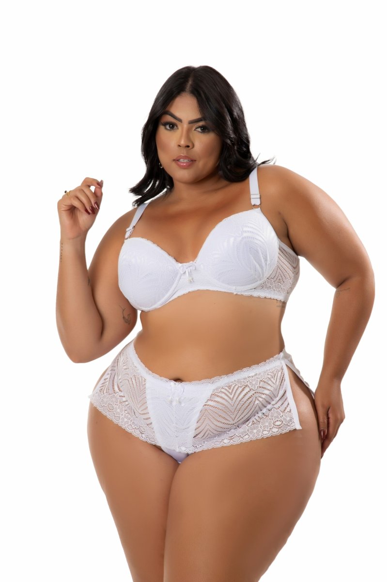 Conjunto de Lingerie Plus Size em renda – Sonia