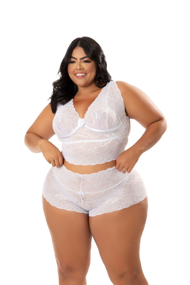 Conjunto Plus Size de Renda com Aro – Ludmila