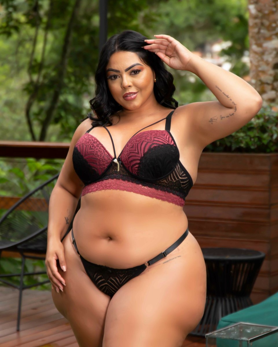 Conjunto Plus Size Strappy com Renda – Lavinia - Image 6