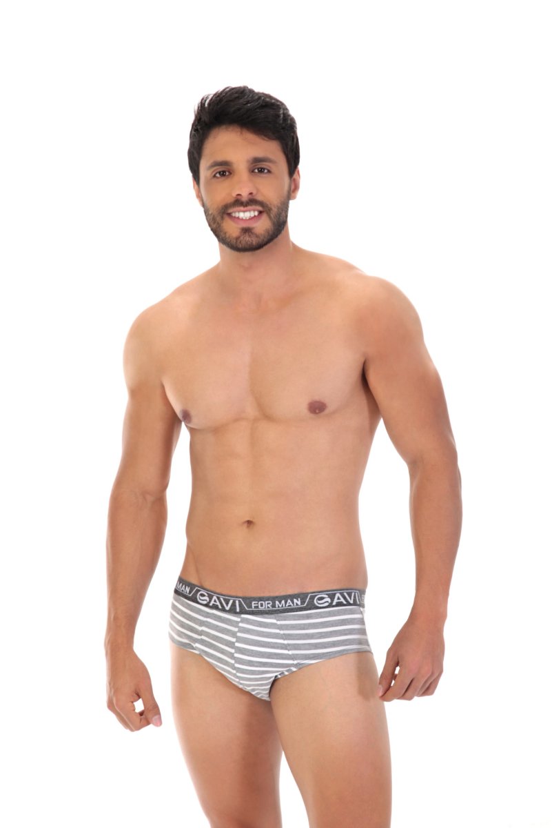 Cueca slip viscolycra listrada – Nelson - Image 8
