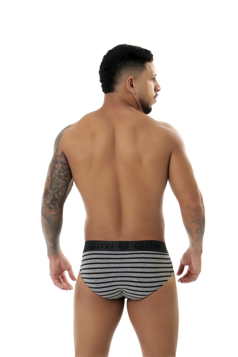 Cueca slip viscolycra listrada – Nelson - Image 5
