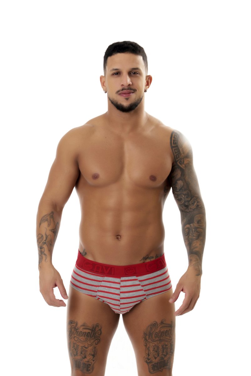Cueca slip viscolycra listrada – Nelson - Image 2