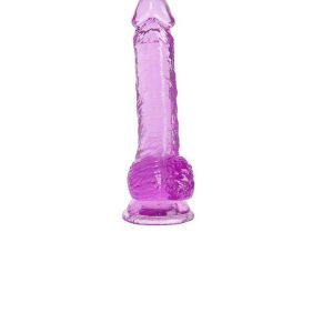 Dildo Realístico com Escroto Transparente – 20,5×3,8CM