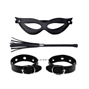 Kit Dominatrix: Chicote, Algema e Máscara