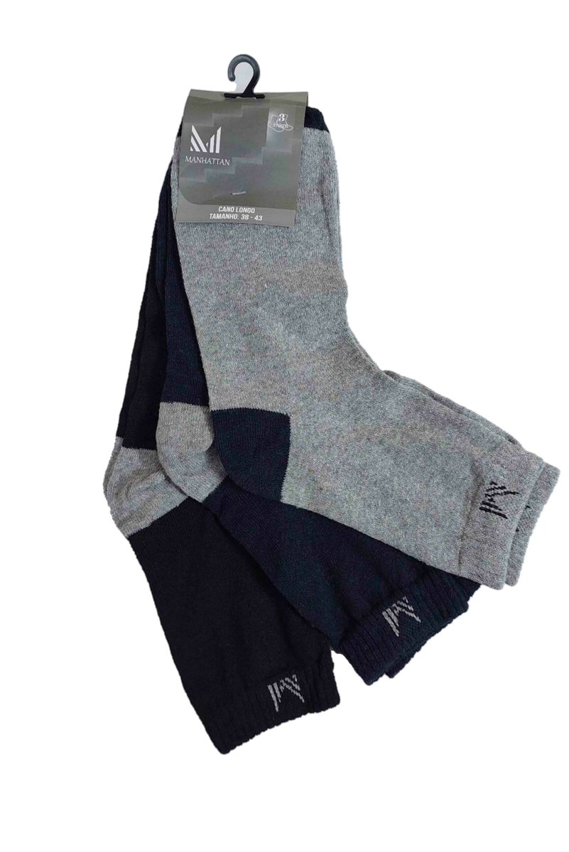 Kit com 3 Meias Cano Longo Masculina - Image 2