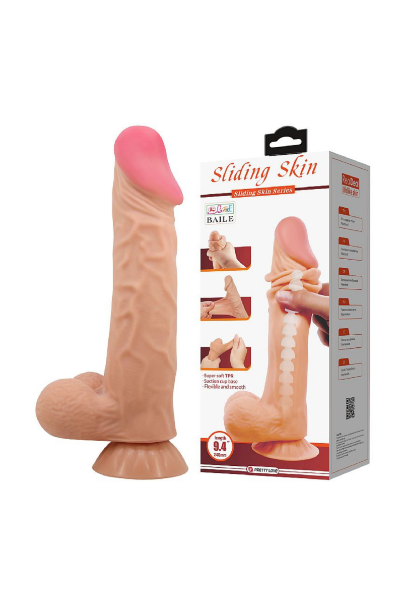 Pênis Realístico com Dupla Camada – Sliding Skin – 24.0×5.0