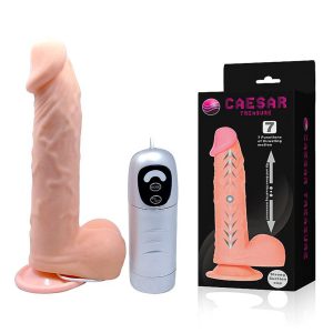 Pênis Vai e Vem 7 Vibros em Silicone Ultra Macio – Pretty Love – 15 x 3,5 cm