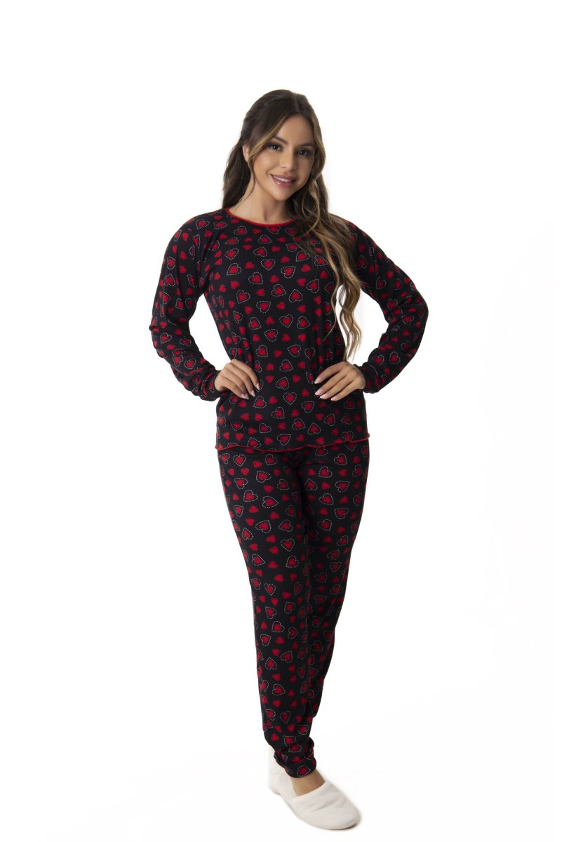 Pijama em Suede Canelado Estampado – Elizabeth - Image 2