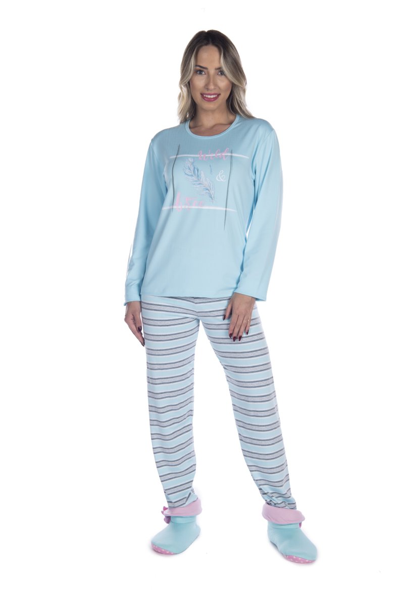 Pijama Suede Listrado - Image 3