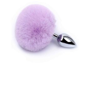 Plug Anal de Aço com Pelúcia – Médio