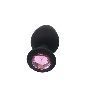 Plug Anal de Silicone com Joia – Grande