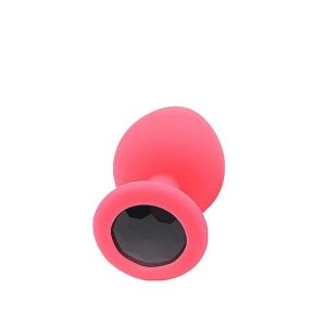 Plug Anal de Silicone com Joia – Médio