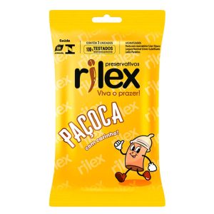 Preservativo Rilex Sachê com 3 Unidades – Paçoca