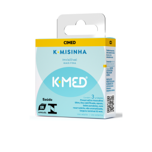 Preservativo K-Med K-Misinha Invisível – 3 Unidades