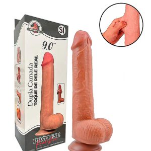 Pênis Realístico com Dupla Camada 9.0″ – Tamanho 23,1 X 4,0 cm